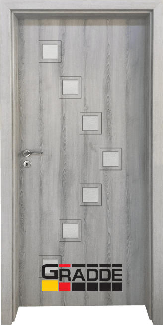 Интериорна HDF врата, модел Gradde Zwinger, Ясен Вералинга