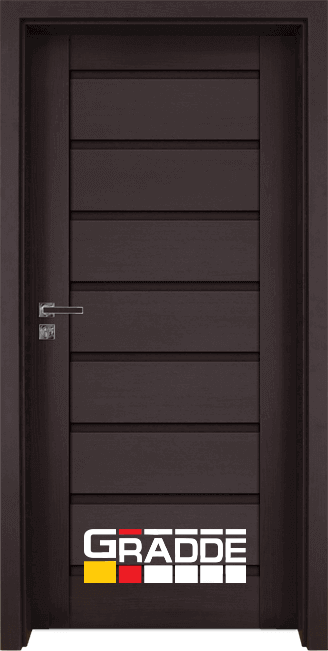 Интериорна HDF врата, модел Gradde Axel Voll, Орех Рибейра