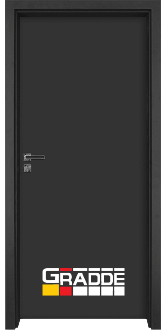 Интериорна HDF врата, модел Gradde Simpel, Антрацит Мат