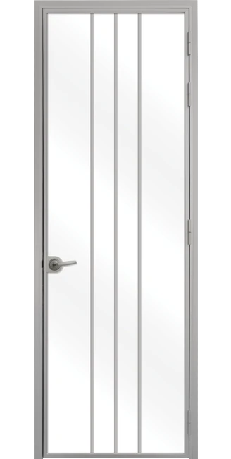 Стъклена интериорна врата Lusso L-2, каса Сив Мат