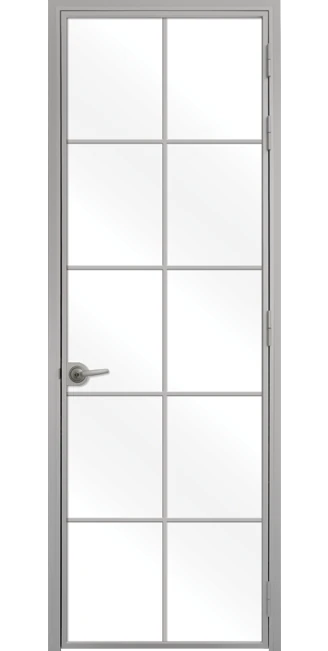 Стъклена интериорна врата Lusso L-3, каса Сив Мат