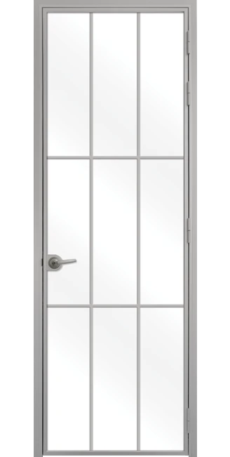 Стъклена интериорна врата Lusso L-5, каса Сив Мат